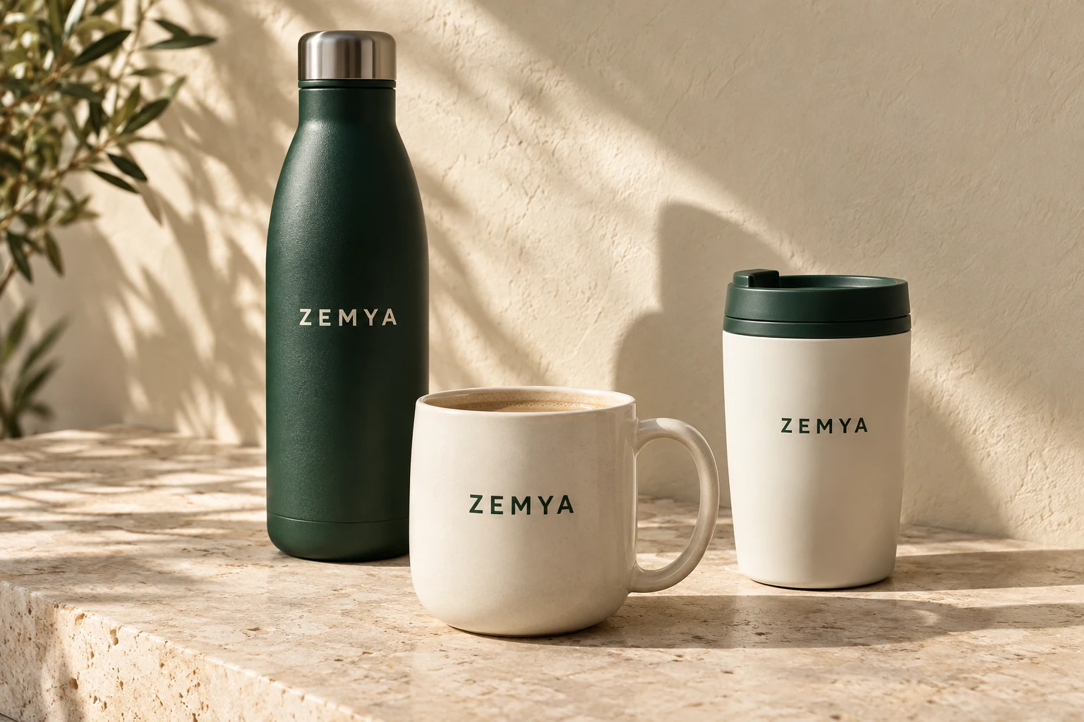 Drinkfles, mok en reisbeker met ZEMYA